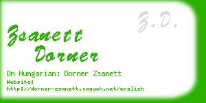 zsanett dorner business card